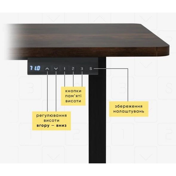 Фото - Стол с электрорегулировкой высоты Mealux PowerDesk Lite Antique (EVO-201 Lite Antique/B)